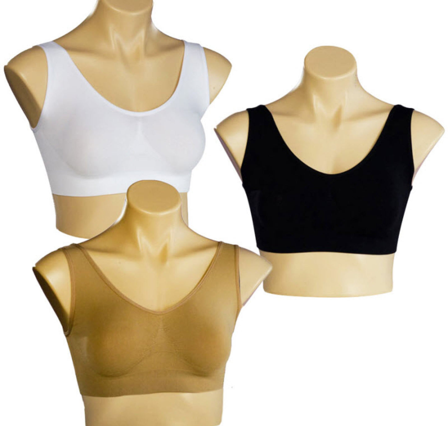 Pack of 3 Air Bra for Ladies & Girls Multicolor.