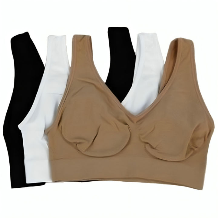 Pack of 3 Air Bra for Ladies & Girls Multicolor.