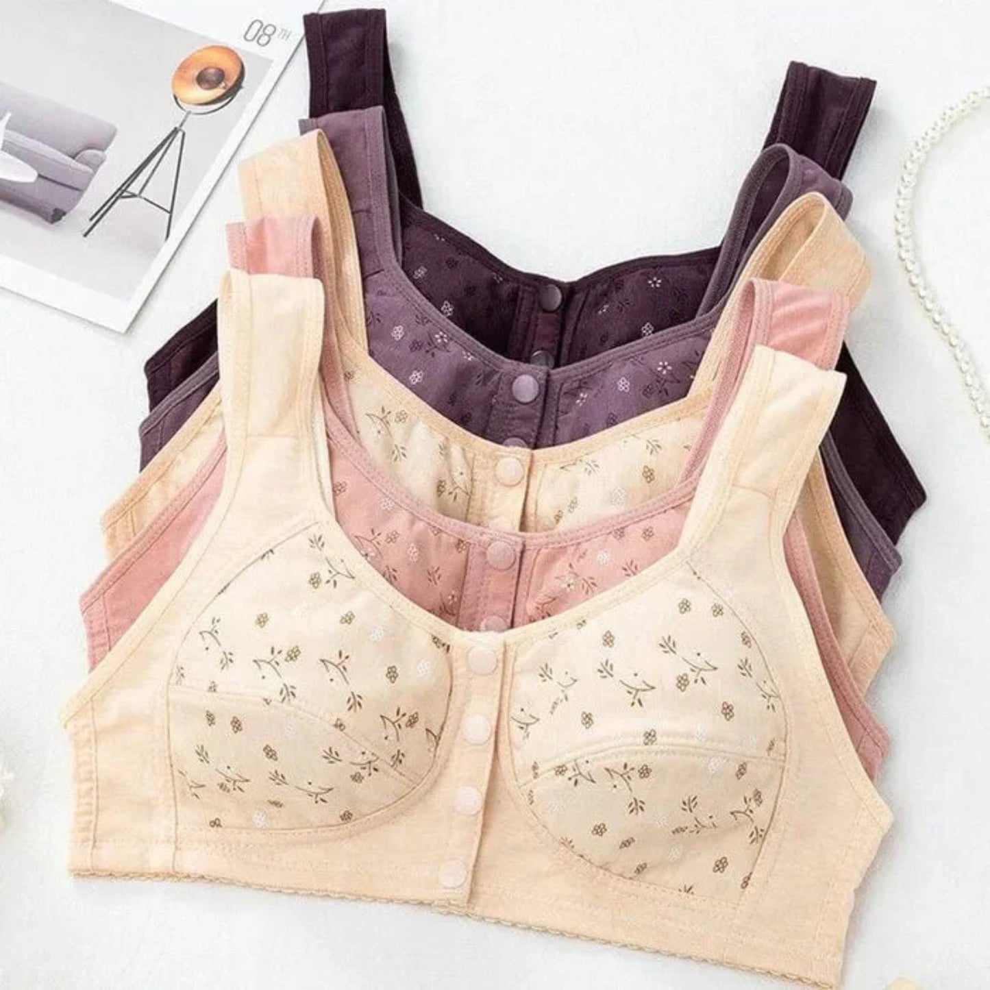 3 button Front Open Bra [Buy 1 Get 1 Free]