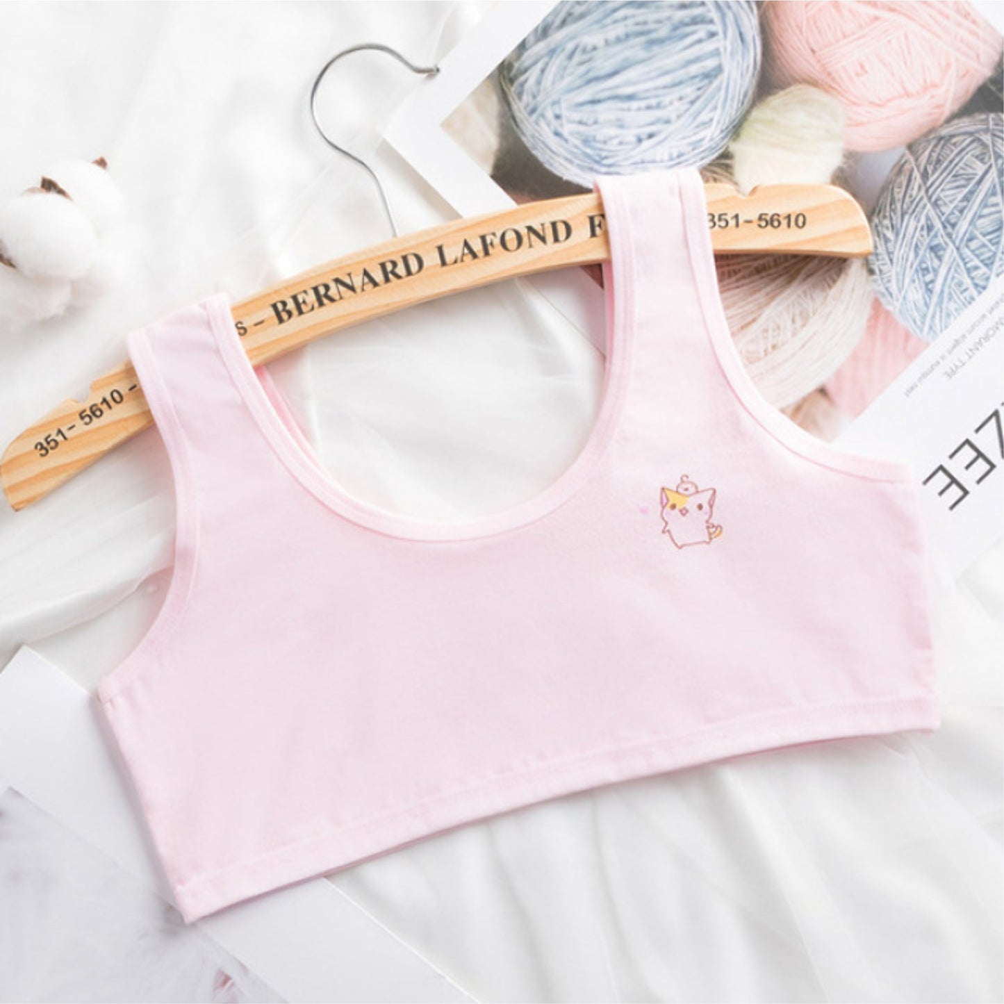 Pack of 3 Teenager Training Bras for Girls Soft Cotton, Breathable, and Comfortable Puberty Bras, Free Size, Stylish, and Durable