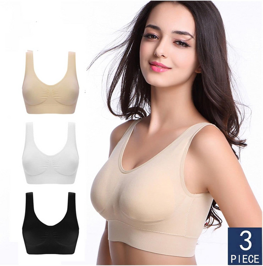 Pack of 3 Air Bra for Ladies & Girls Multicolor.